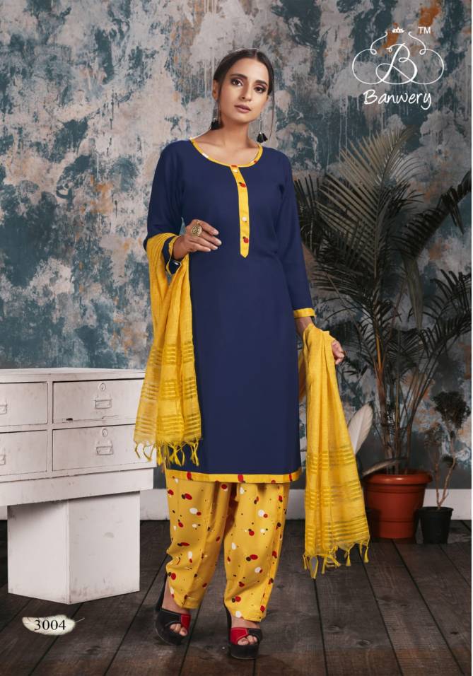 Banwery Soni Kudi 3 Festive Wear Latest Designer Cotton Ready Made Collection